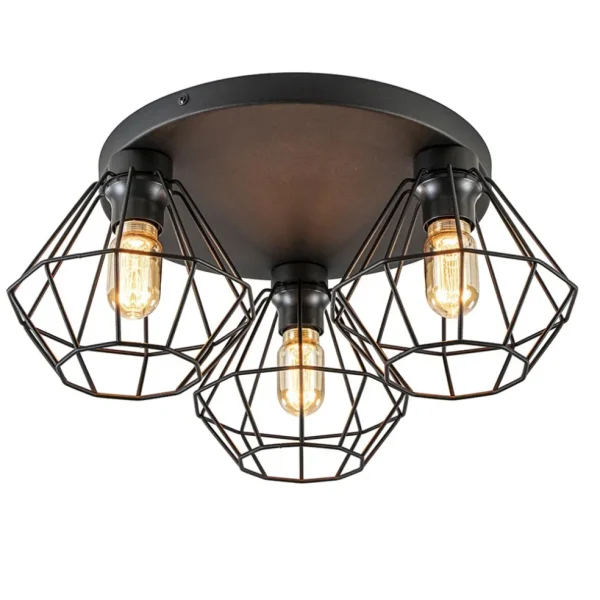 lichts_draadlamp_diamant__1.webp Clearance Straluma 3-Lichts draadlamp diamant mat zwart