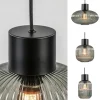 New Straluma 5-Lichts eettafelhanglamp geribbeld smoke glas met zwart