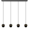 lichts_eettafelhanglamp_m_1-6.webp Discount Straluma 4-Lichts eettafelhanglamp mat zwart met goud