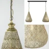 Fashion Straluma 2-Lichts eettafelhanglamp mat goud/zwart oriental
