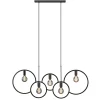 lichts_eettafelhanglamp_r_1-1.webp Outlet Straluma 5-Lichts eettafelhanglamp ringen mat zwart