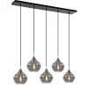 lichts_eettafelhanglamp_r_1.webp Online Straluma 5-Lichts eettafelhanglamp Rakel antiek brass met smoke glas