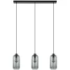 Hot Straluma 3-Lichts eettafelhanglamp smoke glas cilinder