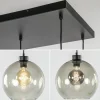 Discount Straluma 8-Lichts eettafelhanglamp smoke glas + GU10 spots
