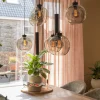 Discount Straluma 8-Lichts eettafelhanglamp smoke glas + GU10 spots