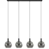 lichts_eettafelhanglamp_z_0-4.webp Shop Straluma 4-lichts eettafelhanglamp zwart met smoke glazen bollen