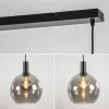 lichts_eettafelhanglamp_z_3-4.webp Shop Straluma 4-lichts eettafelhanglamp zwart met smoke glazen bollen