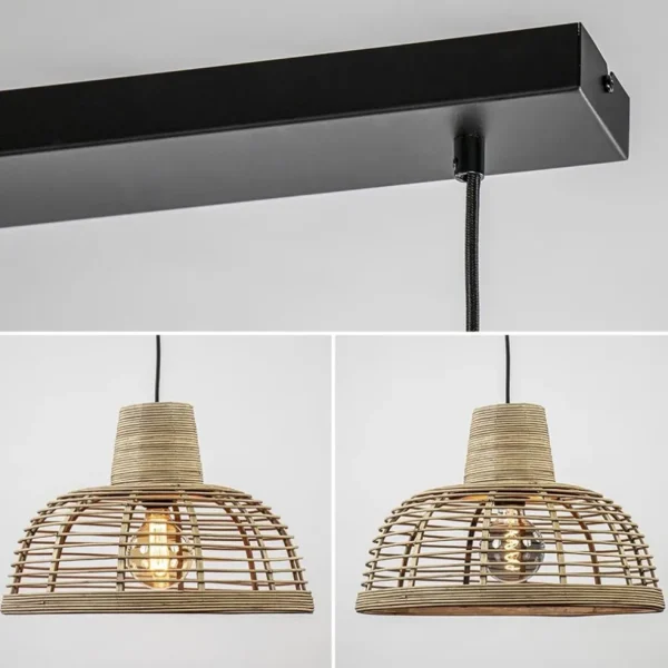 lichts_eettafelhanglamp_z_3-5.webp Store Straluma 3-Lichts eettafelhanglamp zwart met rotan kappen