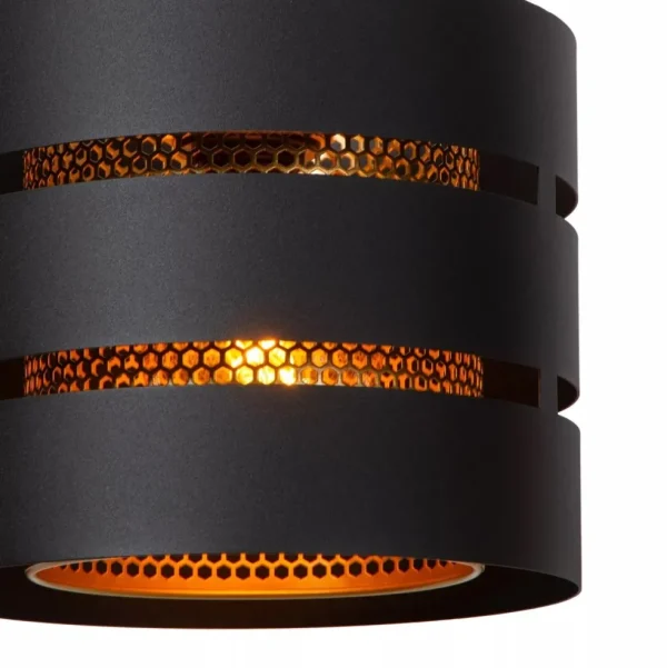 lichts_eettafelhanglamp_z_3.webp Outlet Straluma 3-Lichts eettafelhanglamp zwart met goud