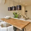 lichts_eettafelhanglamp_z_4.webp Outlet Straluma 3-Lichts eettafelhanglamp zwart met goud