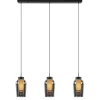 lichts_hanglamp_balk_zwar_0.webp Discount Straluma 3-Lichts hanglamp balk zwart/marmer met smoke glas