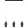 lichts_hanglamp_balk_zwar_1.webp Discount Straluma 3-Lichts hanglamp balk zwart/marmer met smoke glas