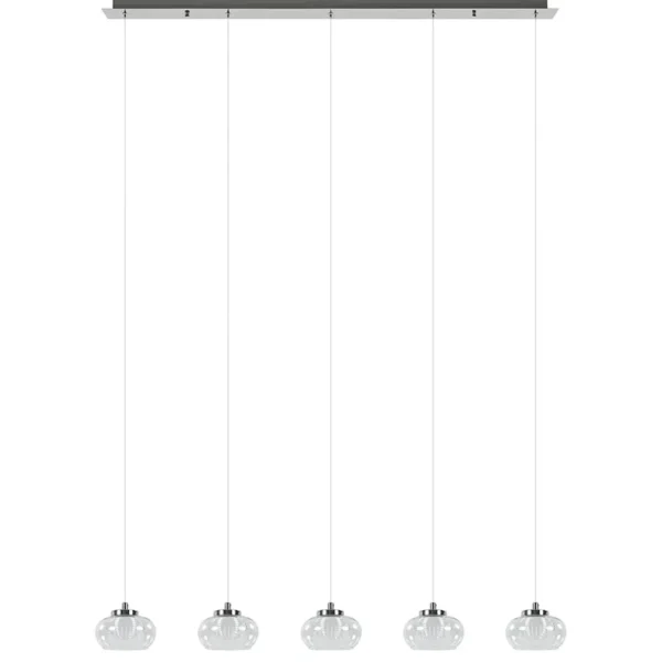 lichts_hanglamp_chroom_me_1.webp New Straluma 5-Lichts hanglamp chroom met helder glas en dimbaar LED