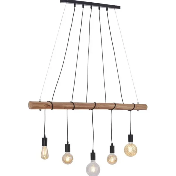 lichts_hanglamp_houten_ba_2.webp Best Straluma 5-Lichts hanglamp houten balk met zwarte pendels
