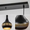 Shop Straluma 3-Lichts hanglamp kegels mat zwart met goud