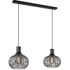 lichts_hanglamp_met_mat_z_1.webp New Straluma 2-Lichts hanglamp met mat zwarte draad kappen