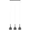 Cheap Straluma 3-Lichts hanglamp zwart met smoke glazen kappen