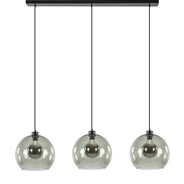 lichts_hanglamp_zwart_met_0-4.webp Sale Straluma 3-Lichts hanglamp zwart met smoke glas