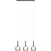 Cheap Straluma 3-Lichts hanglamp zwart met smoke glazen kappen