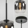 Discount Straluma 1-Lichts hanglamp zwart met smoke/helder glas