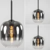 Discount Straluma 1-Lichts hanglamp zwart met smoke/helder glas