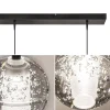 Clearance Straluma 3-Lichts hanglamp zwart met helder glazen bollen