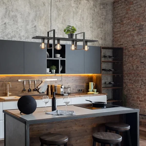 lichts_hanglamp_zwart_met_4-5.webp Cheap Straluma 4-Lichts hanglamp zwart met zwarte houten planken