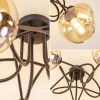 lichts_klassieke_plafondl_2.webp Sale Straluma 5-Lichts klassieke plafondlamp zwart met amber glazen bollen