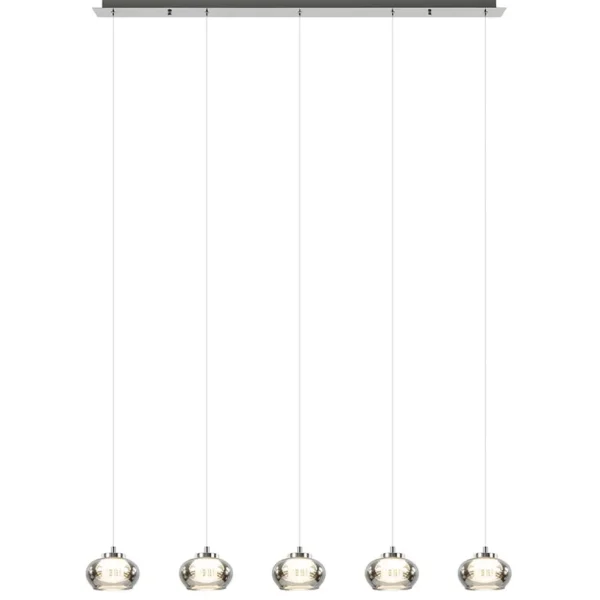 lichts_led_eettafelhangla_0.webp Cheap Straluma 5-Lichts LED eettafelhanglamp smoke glas dimbaar