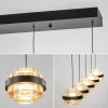 lichts_led_eettafelhangla_3-1.webp Cheap Straluma 5-Lichts LED eettafelhanglamp zwart met champagne glas