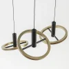 Cheap Straluma 3-Lichts LED hanglamp ringen rond zwart/goud dimbaar