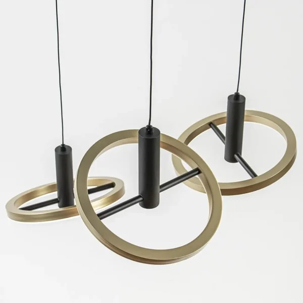 Cheap Straluma 3-Lichts LED hanglamp ringen rond zwart/goud dimbaar
