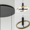 Cheap Straluma 3-Lichts LED hanglamp ringen rond zwart/goud dimbaar