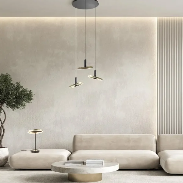 Cheap Straluma 3-Lichts LED hanglamp ringen rond zwart/goud dimbaar