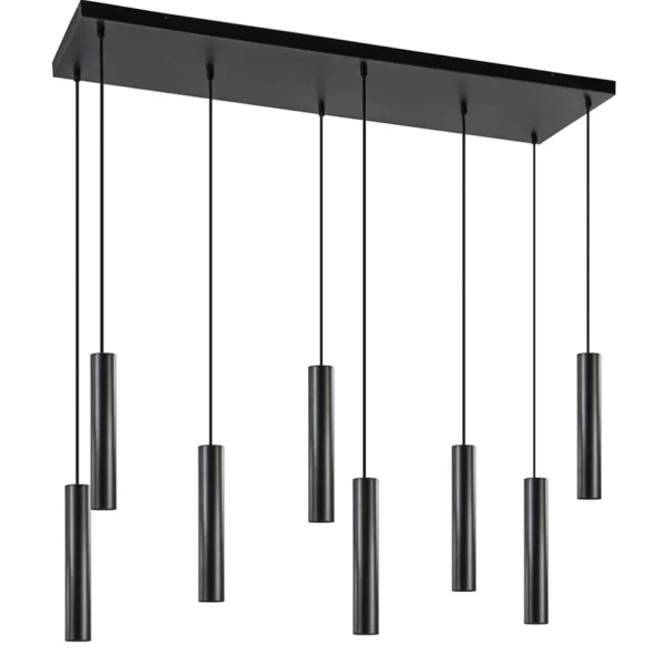 lichts_metalen_hanglamp_c_0.webp Discount Straluma 8-Lichts metalen hanglamp cilinders mat zwart