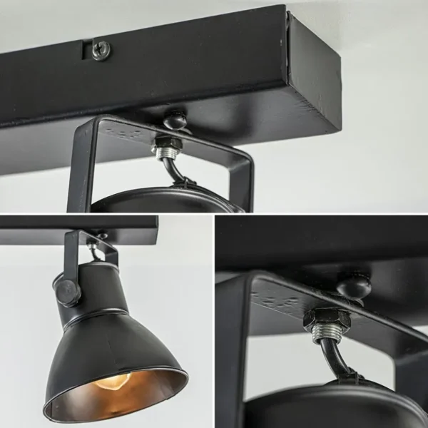 lichts_metalen_plafondlam_2.webp Outlet Straluma 2-Lichts metalen plafondlamp Eliano mat zwart