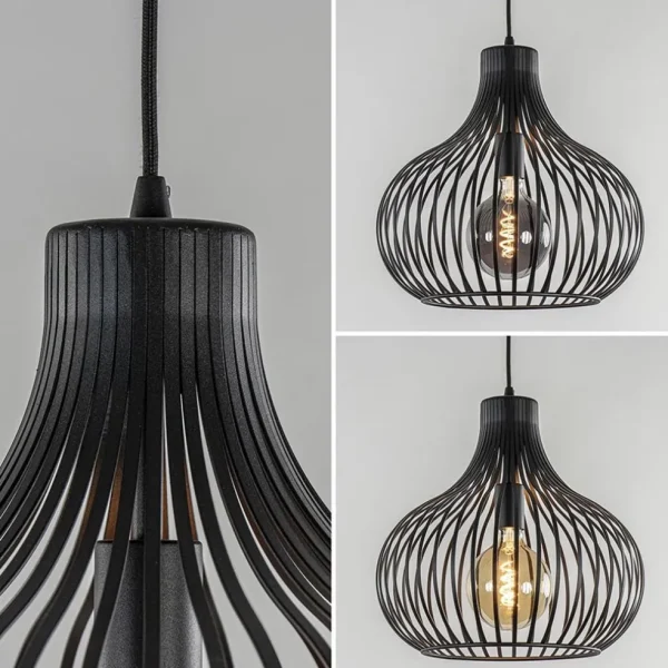 Cheap Straluma 2-Lichts moderne hanglamp draad zwart