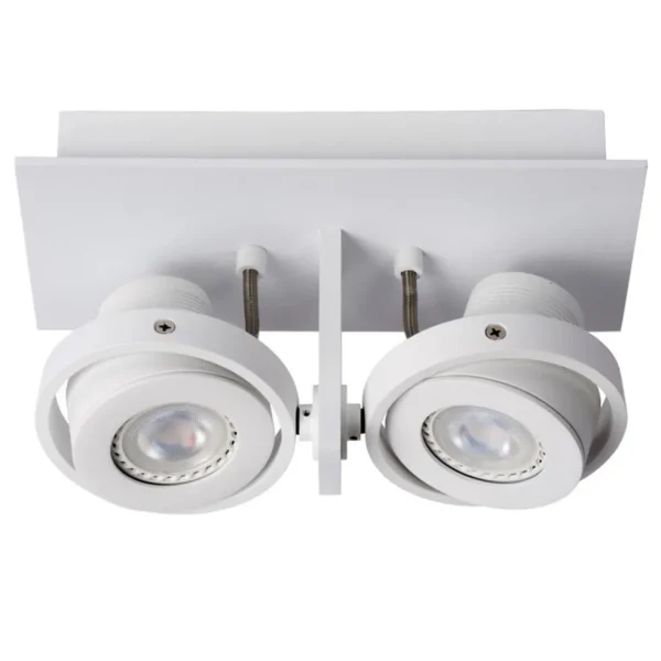 lichts_opbouwspot_wit_dim_0.webp Clearance Straluma 2-Lichts opbouwspot wit dim to warm LED