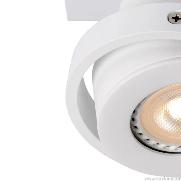 lichts_opbouwspot_wit_dim_2.webp Clearance Straluma 2-Lichts opbouwspot wit dim to warm LED