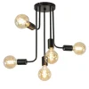 lichts_plafondlamp_pendel_1.webp Flash Sale Straluma 5-Lichts plafondlamp pendel mat zwart excl lichtbronnen
