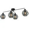 lichts_plafondlamp_zwart__1.webp Discount Straluma 4-Lichts plafondlamp zwart met smoke glazen bollen