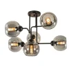 lichts_plafondlamp_zwart__1-3.webp Cheap Straluma 6-Lichts plafondlamp zwart met smoke glazen bollen