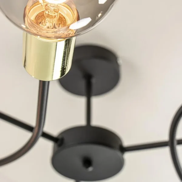 lichts_plafondlamp_zwart__2-1.webp Store Straluma 3-Lichts plafondlamp zwart met gouden pendels