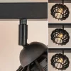 Sale Straluma 3-Lichts plafondlamp zwart met verstelbare houten kappen