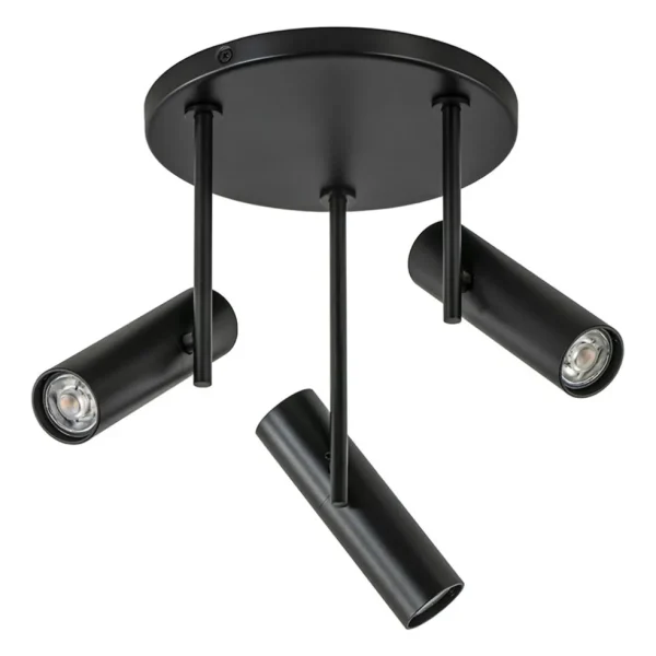 Cheap Straluma 3-Lichts plafondspot rond zwart GU10 mini