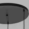 Hot Straluma 3-Lichts ronde hanglamp met zwarte draadkappen