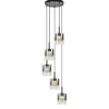 lichts_ronde_hanglamp_zwa_1.webp Flash Sale Straluma 5-Lichts ronde hanglamp zwart met titanium/helder glas