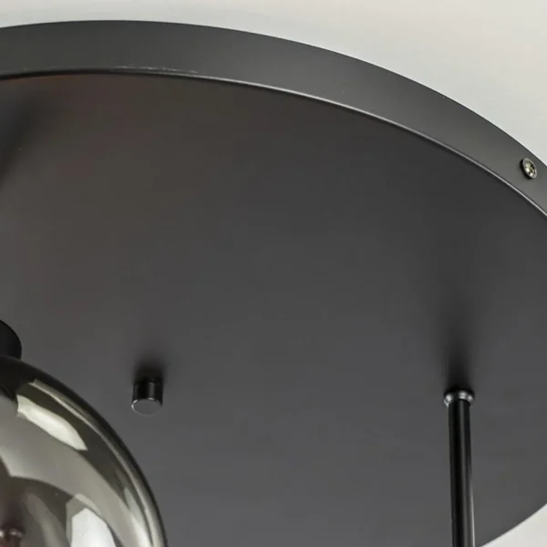 Best Sale Straluma 3-Lichts ronde plafondlamp met smoke glazen bollen