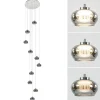 lichts_videlamp_chroomsmo_1.webp Clearance Straluma 10-Lichts videlamp chroom/smoke glas inclusief dimbaar LED