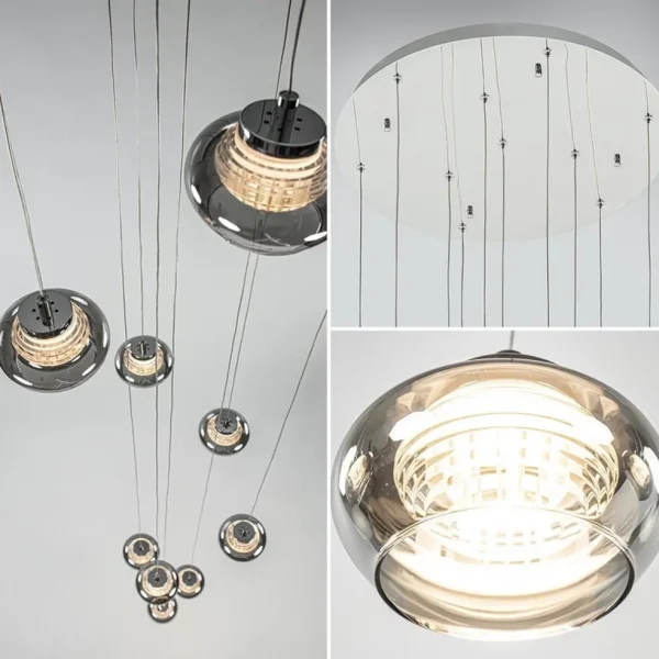 lichts_videlamp_chroomsmo_3.webp Clearance Straluma 10-Lichts videlamp chroom/smoke glas inclusief dimbaar LED